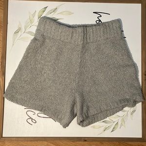 SKIMS Green Fuzzy shorts L/XL